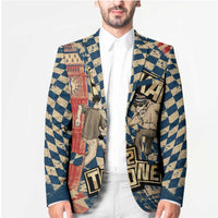Ska 2 Tone Blazer Big Ben Dance Two Tone Blue Checkerboard - Wonder Print Shop