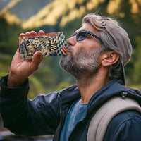 Ska 2 Tone 4 in 1 Can Cooler Tumbler Big Ben Dance Two Tone Blue Checkerboard - Wonder Print Shop