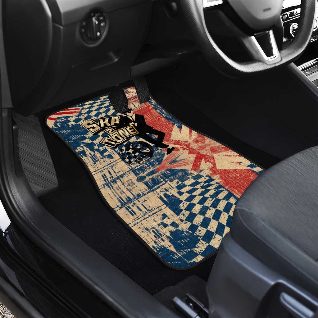Ska 2 Tone Car Mats Big Ben Dance Two Tone Blue Checkerboard - Wonder Print Shop