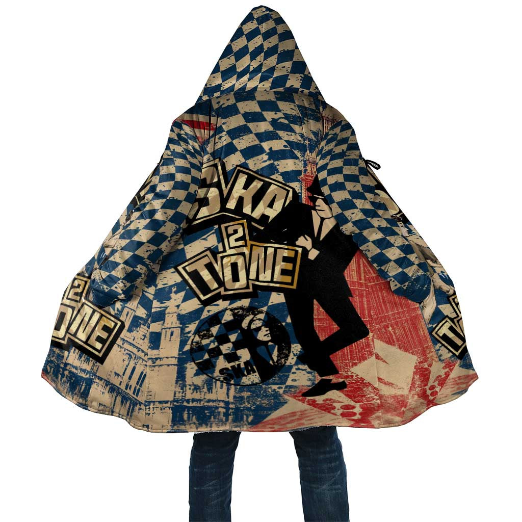 Ska 2 Tone Cloak Big Ben Dance Two Tone Blue Checkerboard - Wonder Print Shop