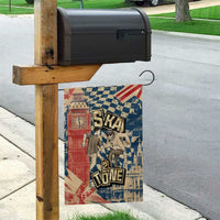 Ska 2 Tone Garden Flag Big Ben Dance Two Tone Blue Checkerboard - Wonder Print Shop