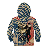Ska 2 Tone Kid Hoodie Big Ben Dance Two Tone Blue Checkerboard - Wonder Print Shop