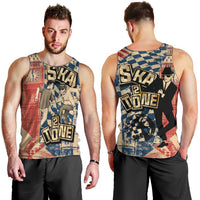 Ska 2 Tone Men Tank Top Big Ben Dance Two Tone Blue Checkerboard - Wonder Print Shop