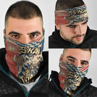 Ska 2 Tone Neck Gaiter Big Ben Dance Two Tone Blue Checkerboard - Wonder Print Shop
