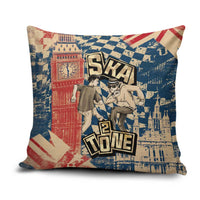 Ska 2 Tone Pillow Cover Big Ben Dance Two Tone Blue Checkerboard - Wonder Print Shop