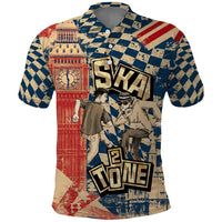 Ska 2 Tone Polo Shirt Big Ben Dance Two Tone Blue Checkerboard - Wonder Print Shop