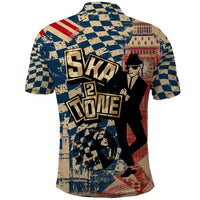 Ska 2 Tone Polo Shirt Big Ben Dance Two Tone Blue Checkerboard - Wonder Print Shop