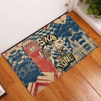 Ska 2 Tone Rubber Doormat Big Ben Dance Two Tone Blue Checkerboard - Wonder Print Shop