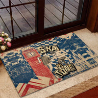 Ska 2 Tone Rubber Doormat Big Ben Dance Two Tone Blue Checkerboard - Wonder Print Shop