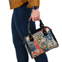 Ska 2 Tone Shoulder Handbag Big Ben Dance Two Tone Blue Checkerboard - Wonder Print Shop