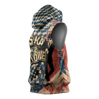 Ska 2 Tone Sleeveless Hoodie Big Ben Dance Two Tone Blue Checkerboard - Wonder Print Shop
