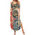 Ska 2 Tone Summer Maxi Dress Big Ben Dance Two Tone Blue Checkerboard - Wonder Print Shop