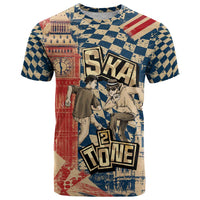 Ska 2 Tone T Shirt Big Ben Dance Two Tone Blue Checkerboard - Wonder Print Shop