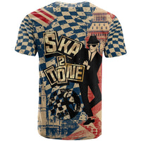 Ska 2 Tone T Shirt Big Ben Dance Two Tone Blue Checkerboard - Wonder Print Shop