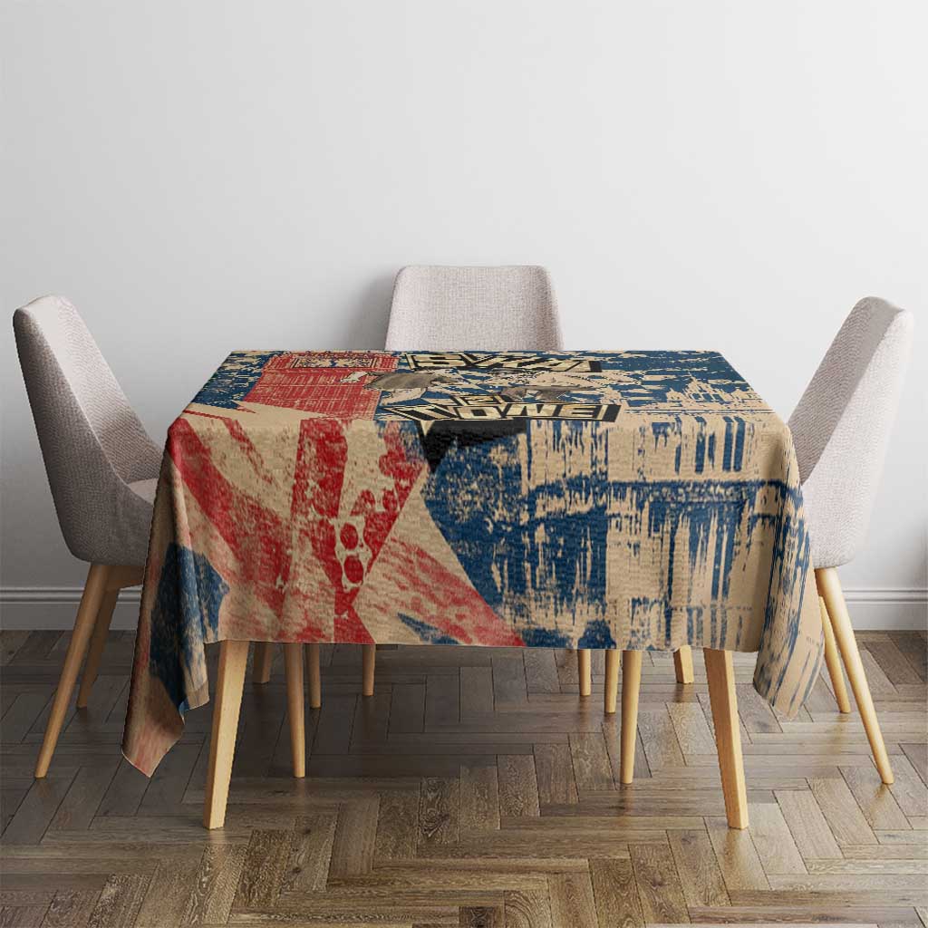 Ska 2 Tone Tablecloth Big Ben Dance Two Tone Blue Checkerboard - Wonder Print Shop