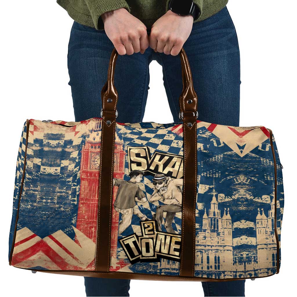 Ska 2 Tone Travel Bag Big Ben Dance Two Tone Blue Checkerboard - Wonder Print Shop