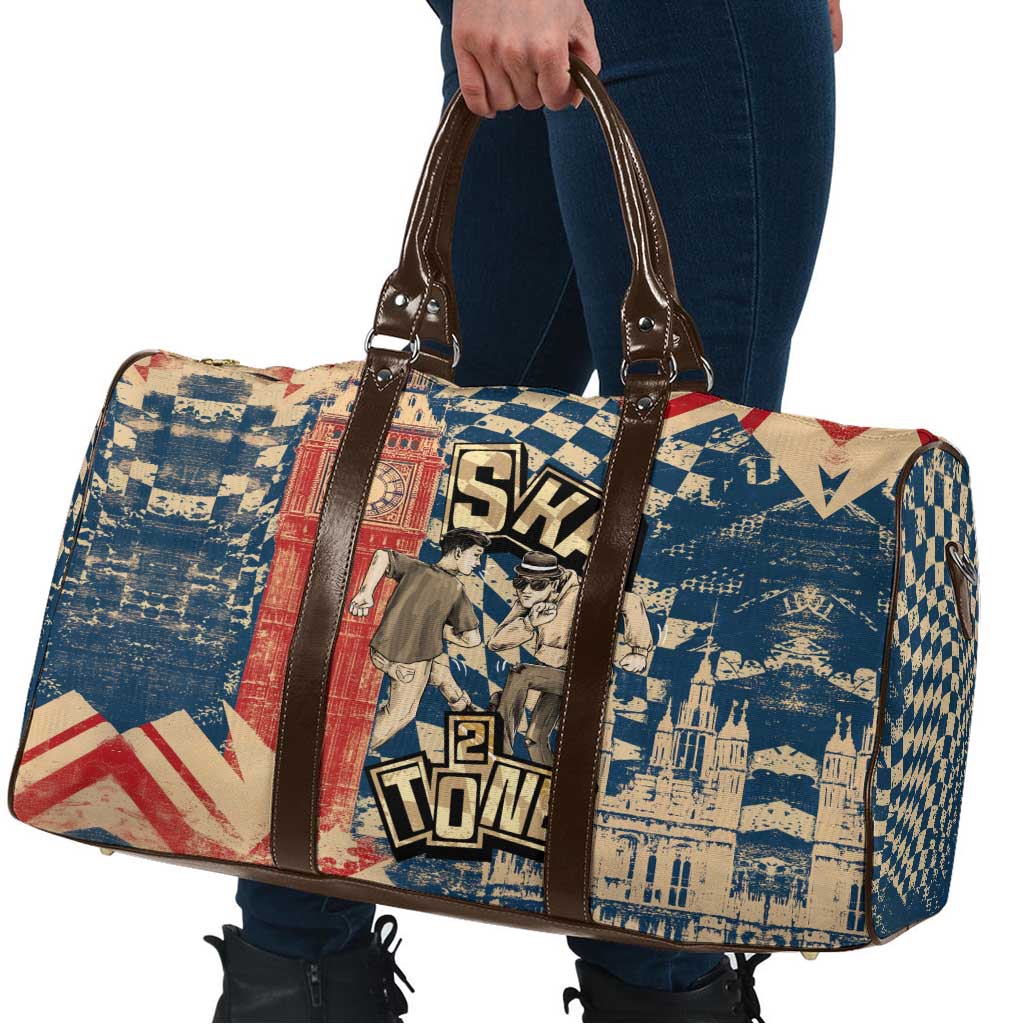 Ska 2 Tone Travel Bag Big Ben Dance Two Tone Blue Checkerboard - Wonder Print Shop