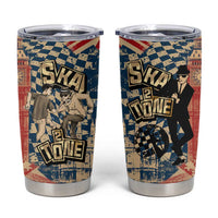 Ska 2 Tone Tumbler Cup Big Ben Dance Two Tone Blue Checkerboard - Wonder Print Shop