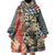 Ska 2 Tone Wearable Blanket Hoodie Big Ben Dance Two Tone Blue Checkerboard - Wonder Print Shop