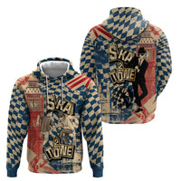 Ska 2 Tone Zip Hoodie Big Ben Dance Two Tone Blue Checkerboard - Wonder Print Shop