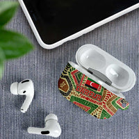 Darfur Sudan AirPods Case with Red Green Beige Tribal Pattern - Wonder Print Shop
