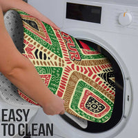 Darfur Sudan Bathroom Set with Red Green Beige Tribal Pattern - Wonder Print Shop