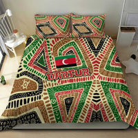 Darfur Sudan Bedding Set with Red Green Beige Tribal Pattern - Wonder Print Shop