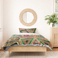 Darfur Sudan Bedding Set with Red Green Beige Tribal Pattern - Wonder Print Shop