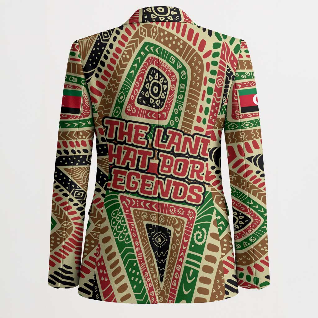 Darfur Sudan Blazer with Red Green Beige Tribal Pattern - Wonder Print Shop