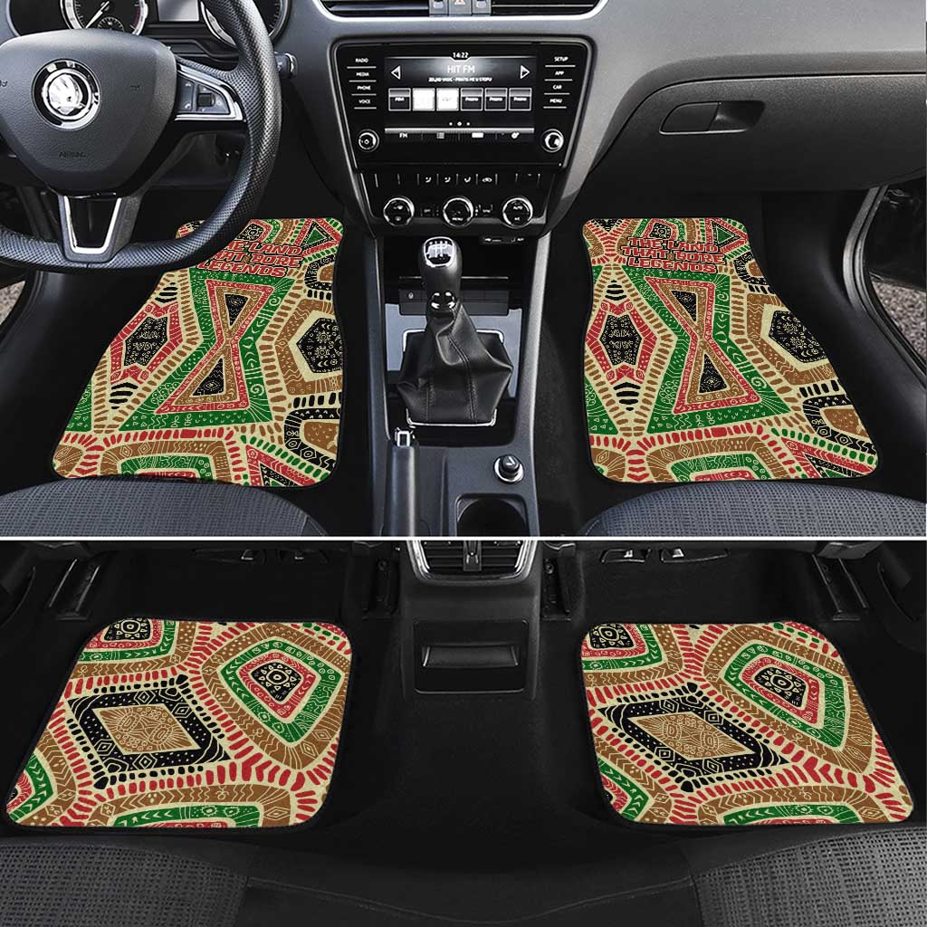Darfur Sudan Car Mats with Red Green Beige Tribal Pattern - Wonder Print Shop