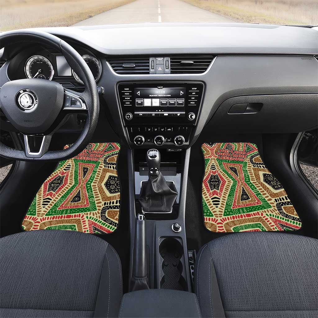 Darfur Sudan Car Mats with Red Green Beige Tribal Pattern - Wonder Print Shop