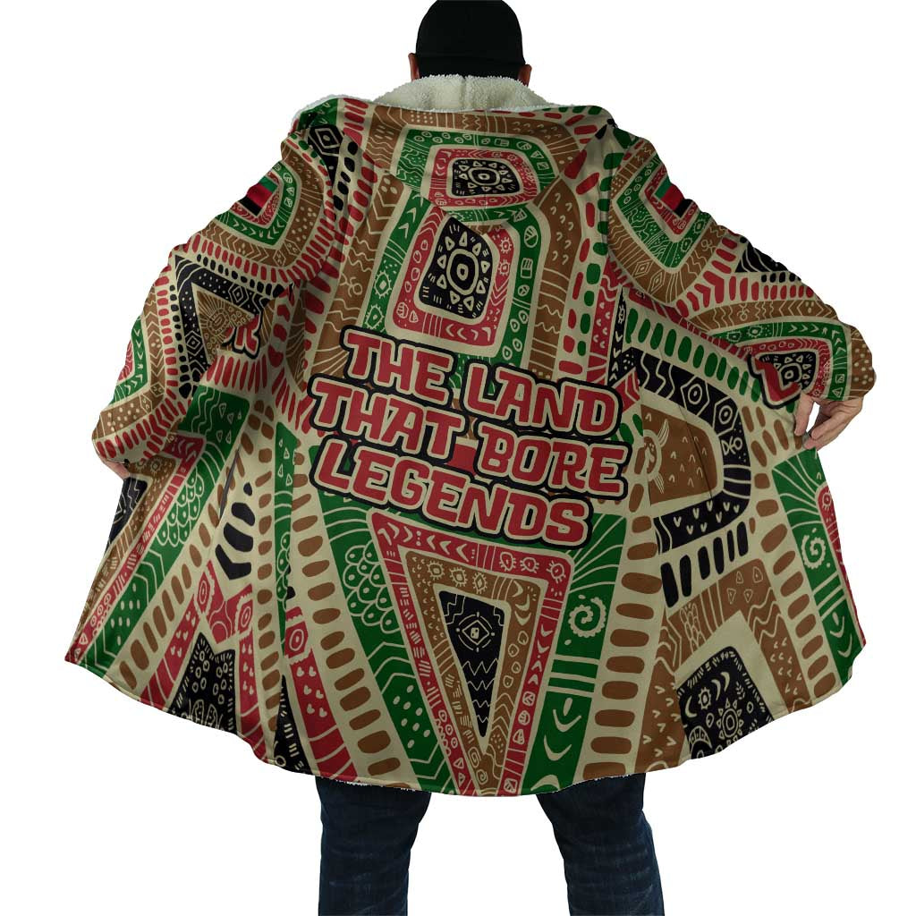 Darfur Sudan Cloak with Red Green Beige Tribal Pattern - Wonder Print Shop