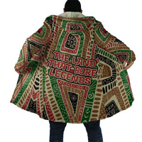 Darfur Sudan Cloak with Red Green Beige Tribal Pattern - Wonder Print Shop