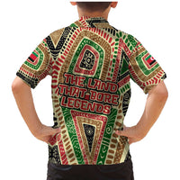 Darfur Sudan Family Matching Mermaid Dress and Hawaiian Shirt with Red Green Beige Tribal Pattern - Wonder Print Shop