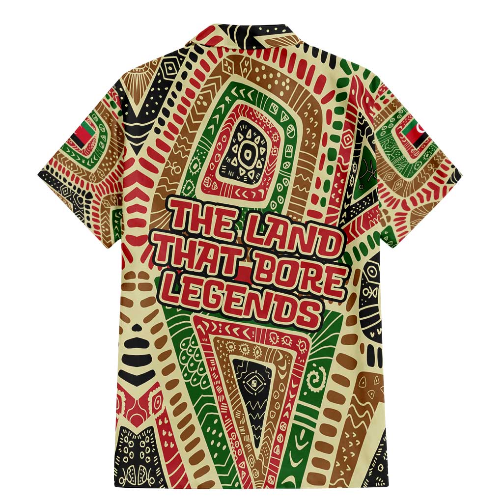Darfur Sudan Family Matching Mermaid Dress and Hawaiian Shirt with Red Green Beige Tribal Pattern - Wonder Print Shop