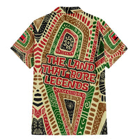 Darfur Sudan Family Matching Mermaid Dress and Hawaiian Shirt with Red Green Beige Tribal Pattern - Wonder Print Shop
