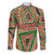 Darfur Sudan Family Matching Off The Shoulder Long Sleeve Dress and Hawaiian Shirt with Red Green Beige Tribal Pattern - Wonder Print Shop
