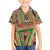 Darfur Sudan Family Matching Off The Shoulder Long Sleeve Dress and Hawaiian Shirt with Red Green Beige Tribal Pattern - Wonder Print Shop