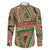Darfur Sudan Family Matching Off Shoulder Maxi Dress and Hawaiian Shirt with Red Green Beige Tribal Pattern - Wonder Print Shop