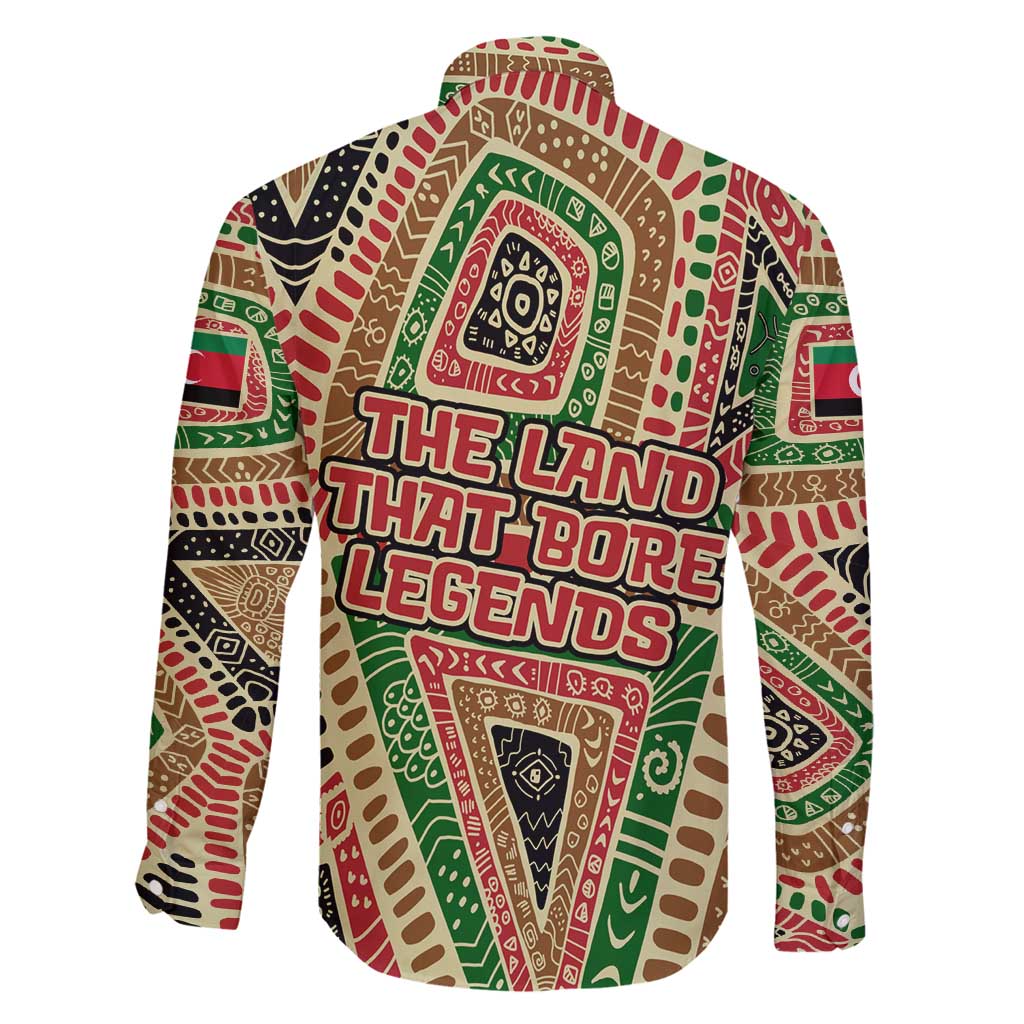 Darfur Sudan Family Matching Puletasi and Hawaiian Shirt with Red Green Beige Tribal Pattern - Wonder Print Shop