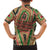 Darfur Sudan Family Matching Short Sleeve Bodycon Dress and Hawaiian Shirt with Red Green Beige Tribal Pattern - Wonder Print Shop