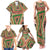 Darfur Sudan Family Matching Tank Maxi Dress and Hawaiian Shirt with Red Green Beige Tribal Pattern - Wonder Print Shop