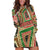Darfur Sudan Hoodie Dress with Red Green Beige Tribal Pattern - Wonder Print Shop