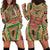 Darfur Sudan Hoodie Dress with Red Green Beige Tribal Pattern - Wonder Print Shop