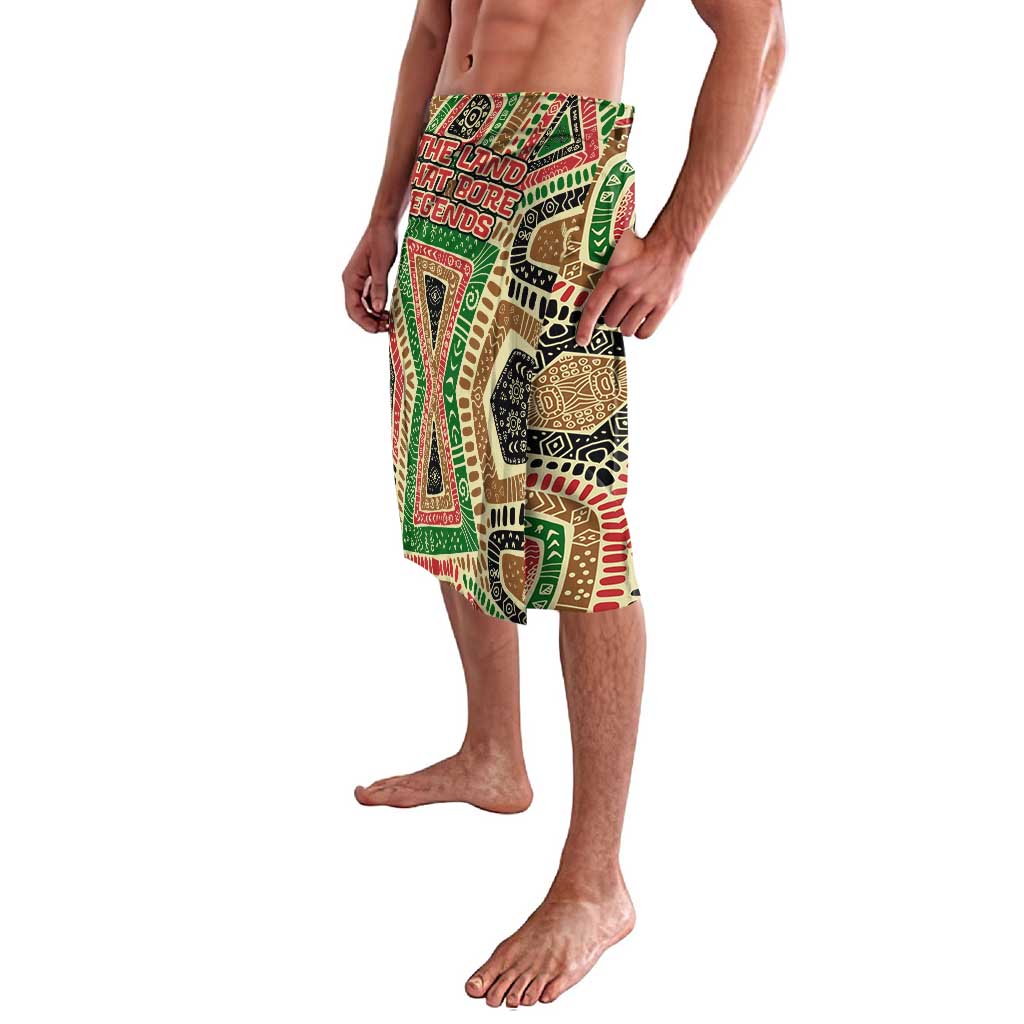 Darfur Sudan Lavalava with Red Green Beige Tribal Pattern - Wonder Print Shop