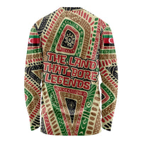 Darfur Sudan Long Sleeve Shirt with Red Green Beige Tribal Pattern - Wonder Print Shop