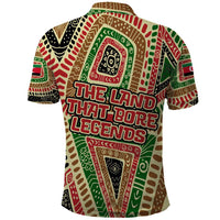 Darfur Sudan Polo Shirt with Red Green Beige Tribal Pattern - Wonder Print Shop