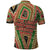 Darfur Sudan Polo Shirt with Red Green Beige Tribal Pattern - Wonder Print Shop