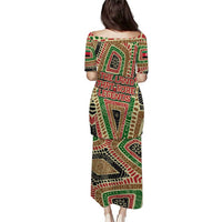 Darfur Sudan Puletasi with Red Green Beige Tribal Pattern - Wonder Print Shop