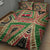 Darfur Sudan Quilt Bed Set with Red Green Beige Tribal Pattern - Wonder Print Shop